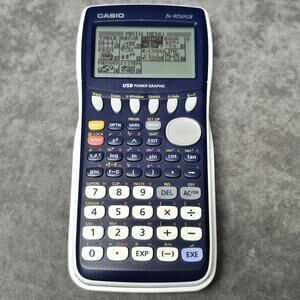 Casio FX - 9750GII Graphing Calculator Blue Front / White Back & Case